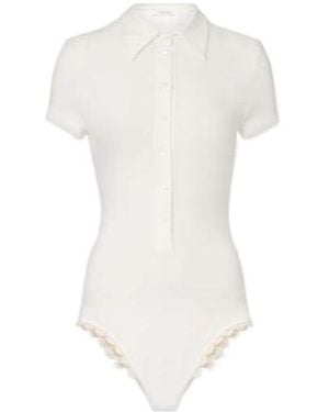 Magda Butrym Short-Sleeved Jumpsuit - White