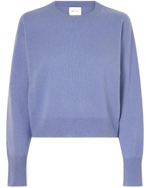 LeKasha Cropped Cashmere Sweater - Blue