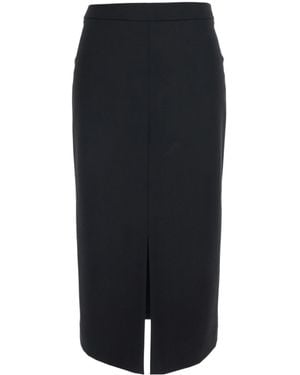 Jucca High-Waist Pencil Skirt - Black