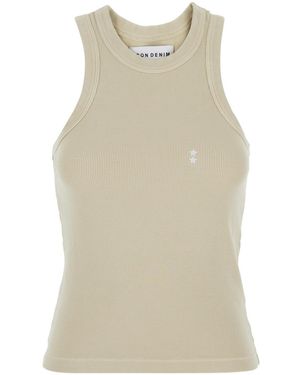 ICON DENIM Luna Ribbed Tank Top - Natural
