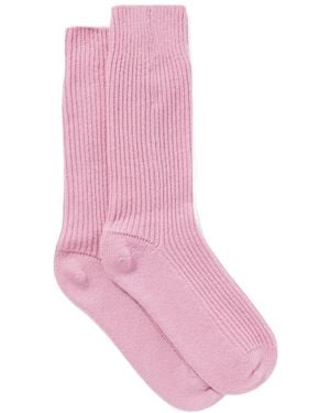 Lisa Yang Zera Ribbed Cashmere Socks - Pink