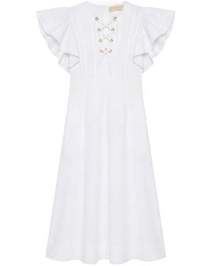 Ulla Johnson Odessa Cotton Tie-Up Dress - White