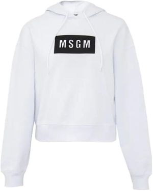 MSGM Logo Hooded Jumper - White