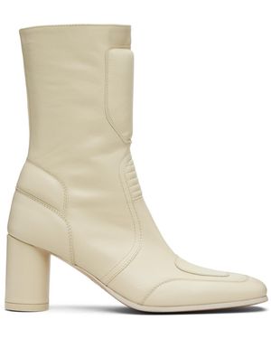 MM6 by Maison Margiela 90Mm Block-Heeled Ankle Boots - Natural