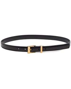 KHAITE Manhattan Leather Belt - White
