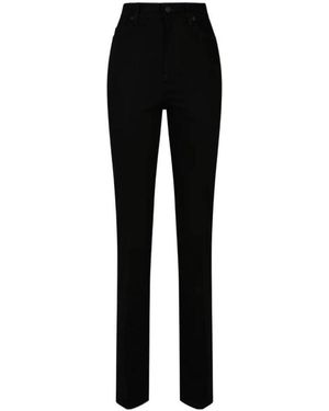 Balenciaga High-Rise Straight Jeans - Black
