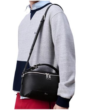 Dior Archie Zipped Bag With Strap - Blue
