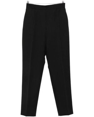The Row Eranza Pressed-Crease Tailored Trousers - Black