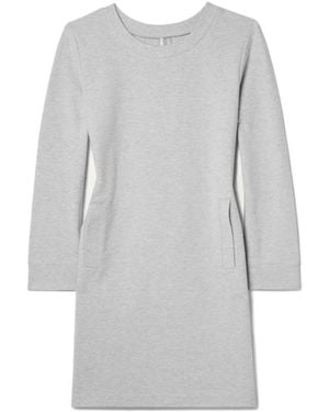 Norma Kamali Cotton-Blend Jersey Mini Dress - Grey