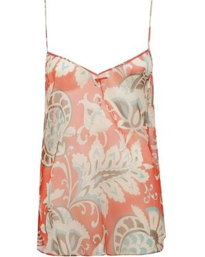 Etro Paisley Print Camisole Top - Pink