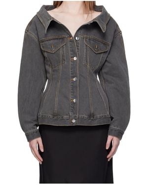 Paris Georgia Basics Button-Down Denim Jacket - Grey