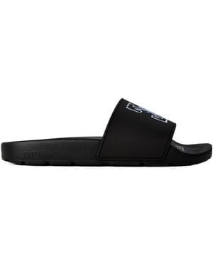 Off-White c/o Virgil Abloh Logo Slippers - Black