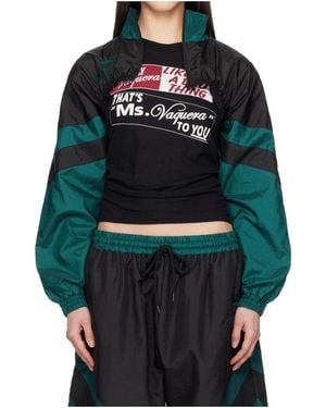 VAQUERA Cropped Windbreaker Jacket - Blue