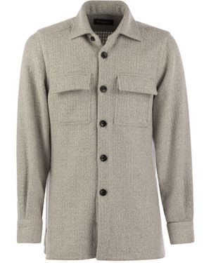 Kiton Oversized Buttoned Overshirt - Gray