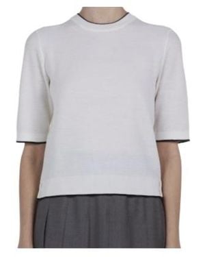 Thom Browne Crepe 4-Bar T-Shirt - Grey