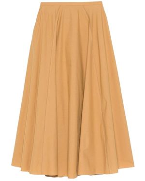 forte_forte Panelled Poplin Skirt - Natural