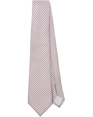 Giorgio Armani Patterned-Jacquard Silk Tie - Multicolor