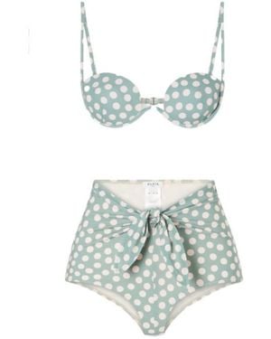Alaïa Polka Dot Bikini Set - Blue