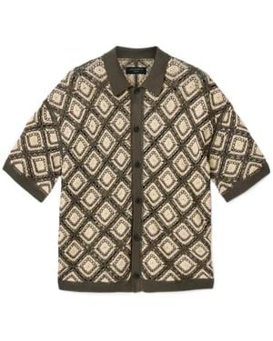 AllSaints Morena Short Sleeve Collared Cardigan - Multicolour