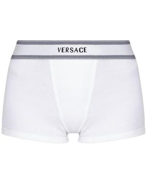 Versace Ribbed Jersey Trunks - White