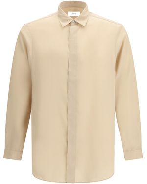 Lardini Concealed Placket Shirt - White
