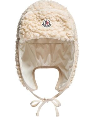 Moncler Teddy Hat With Ear Flaps - White