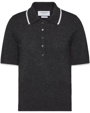 Thom Browne Intarsia-Number Polo Shirt - Black