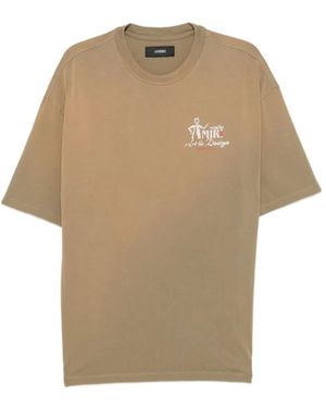 Amiri Logo-Print T-Shirt - Natural