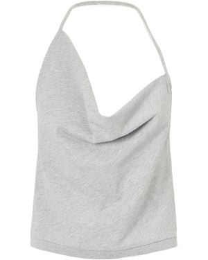St. Agni Backless Halter Top - Grey