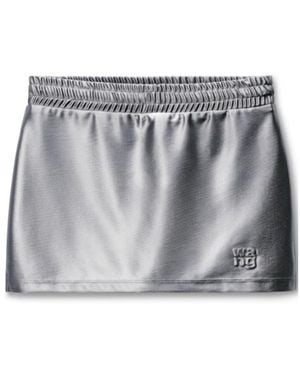 T By Alexander Wang Logo Mini Skirt - Gray