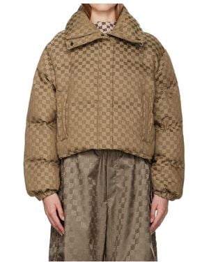 MISBHV Printed Letter Cotton-Padded Jacket - Natural