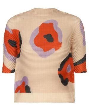 Issey Miyake Verve Pleats Top - Orange