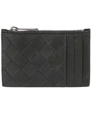 Bottega Veneta Zipper Card Bag - Black
