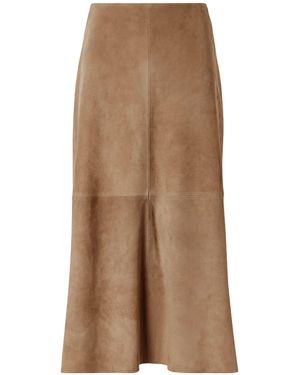 Arma Melita Suede Midi Skirt - Brown