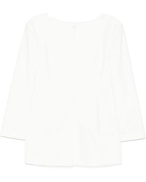 Amomento Boat-Neck Blouse - White