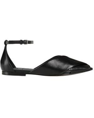 Brunello Cucinelli Solid-Colored Leather Sandals - Black