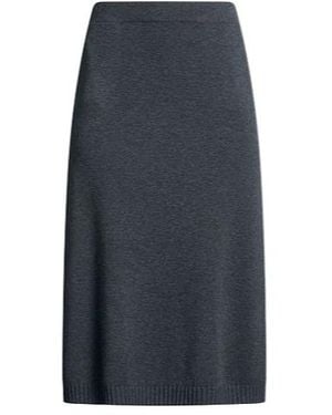 Brunello Cucinelli Thin Knit Long Pencil Skirt - Blue