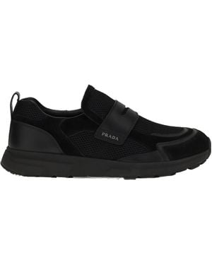 Prada Prax Mesh Trainers - Black