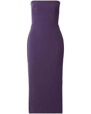 Alex Perry Strapless Stretch-Crepe Midi Dress - Purple
