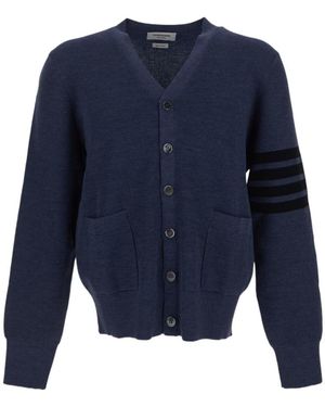 Thom Browne Button-Up Cardigan - Blue
