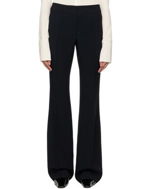 Jil Sander High Waist Puddle Hem Pants - Blue