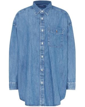 Polo Ralph Lauren Oversize Long Denim Shirt - Blue