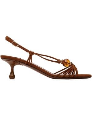 Jimmy Choo Lova 50 High-Heeled Sandals - Brown