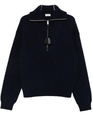 Celine Zip-Up Jumper - Blue