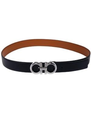 Ferragamo Ferragamo Gancini Buckle Reversible Belt - White