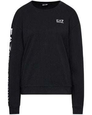 EA7 Round-Necked Logo Sweater - Blue