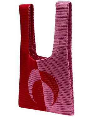 Marine Serre Crocheted Handbag - Red