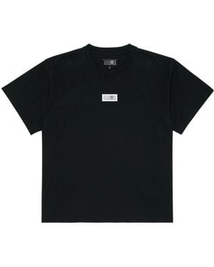 MM6 by Maison Margiela Short Sleeved Crewneck T-Shirt - Black