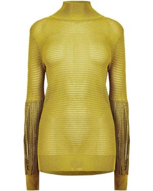 Bottega Veneta Simple Knitted Jumper - Yellow