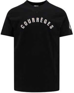 Courreges Courrèges Ac Straight Printed T-Shirt - Black